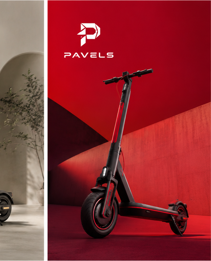 Pavels e-scooter branding