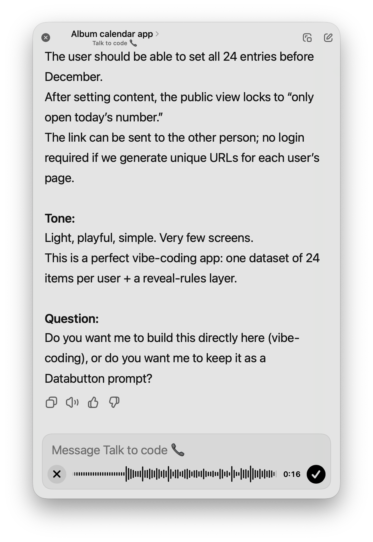 The user should be able to set all 24 entries before